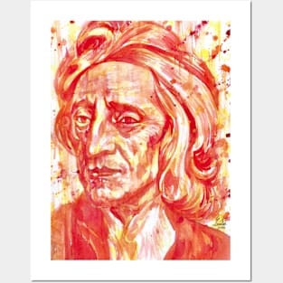 JOHN LOCKE watercolor portrait Posters and Art